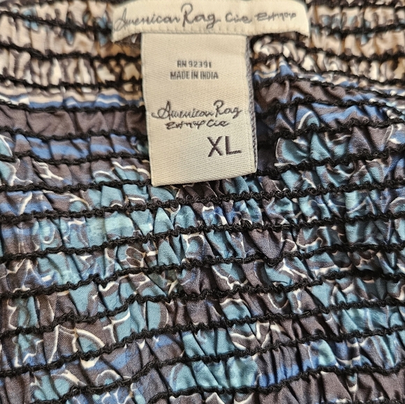 American Rag XL Boho Style Paisley Three-Quarter Sleeve Dress with Pockets - Picture 7 of 8